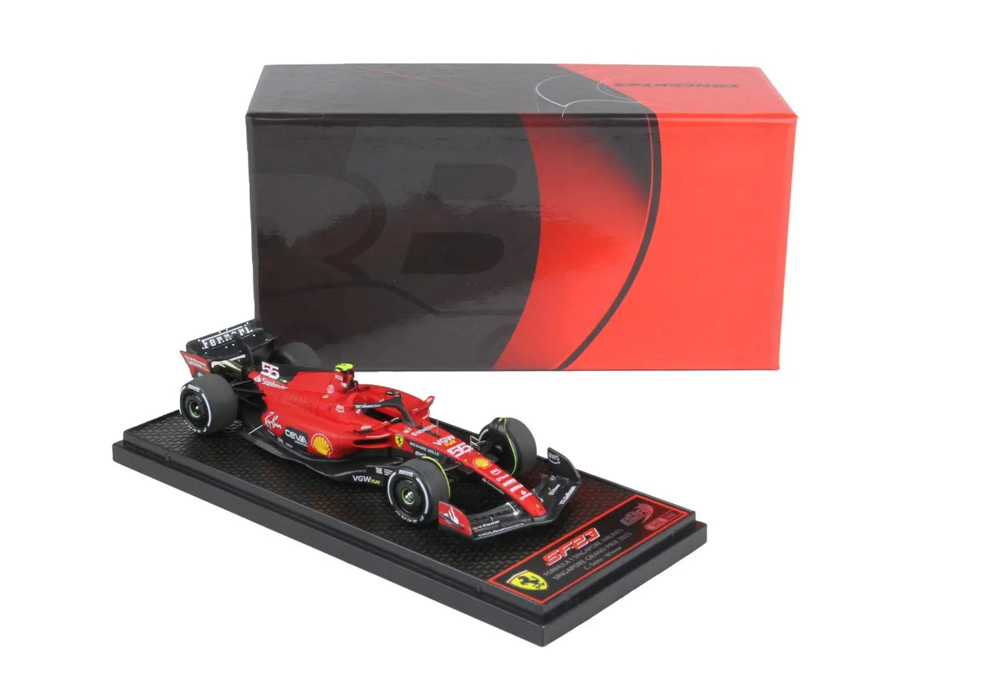BBR Models 1/43 Ferrari SF-23 F1 #55 Sainz winner GP Singapore 2023 image 5