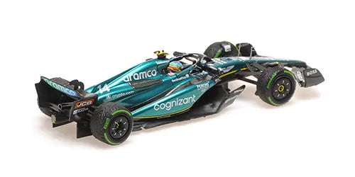 Minichamps 1/43 Aston Martin Aramco Cognizant F1 Team AMR23 Fernando Alonso 2nd Monaco GP 2023 L.E 402 pcs - Racing Model Shop