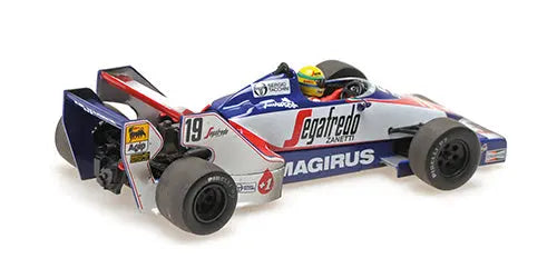 Minichamps 1/43 Toleman Hart TG183B Ayrton Senna Brazilian GP 1984 Dirty Version L.E. 994 Pcs. - Racing Model Shop