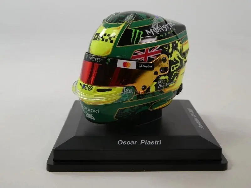 2025 Oscar Piastri McLaren F1 Team Australian GP F1 Replica Helmet 1:5 Scale by Spark #5HF207 - Racing Model Shop