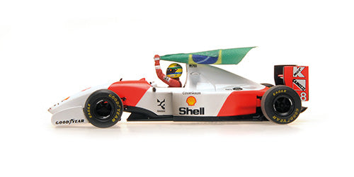 Minichamps 1/43 Mclaren Ford Mp4/8 Ayrton Senna Winner Australian GP 1993 With Flag – Dirty Version - L.E. 994 Pcs.