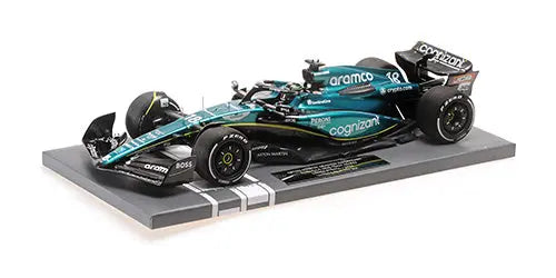 Minichamps 1/18 Aston Martin Aramco Cognizant F1 Team AMR23 Lance Stroll 2023 PREORDER - Racing Model Shop