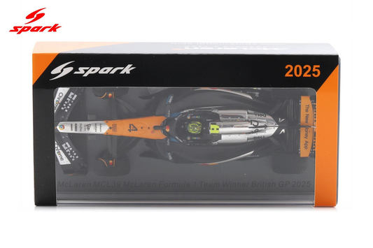 Sparkmodel 1/43 McLaren MCL39 No.4 McLaren Formula 1 Team Winner British GP 2025 Lando Norris