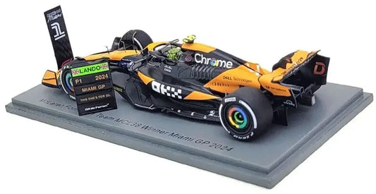 Sparkmodel 1/43 McLaren Formula 1 Team MCL38 No.4 Winner Miami GP 2024 Lando Norris - Racing Model Shop