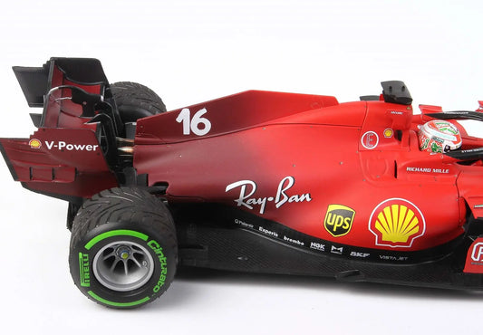 BBR 1/18 Ferrari SF21 Gran Premio del made in Italy e dell Emilia Romagna C. Leclerc #16 green intermediate tires BBR211816 - Racing Model Shop