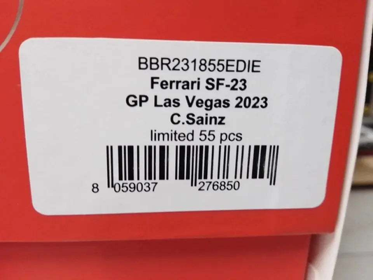 BBR 1/18 F 1 Ferrari SF-23 Las Vegas GP Carlos Sainz 2023 Luxury Edition - Racing Model Shop