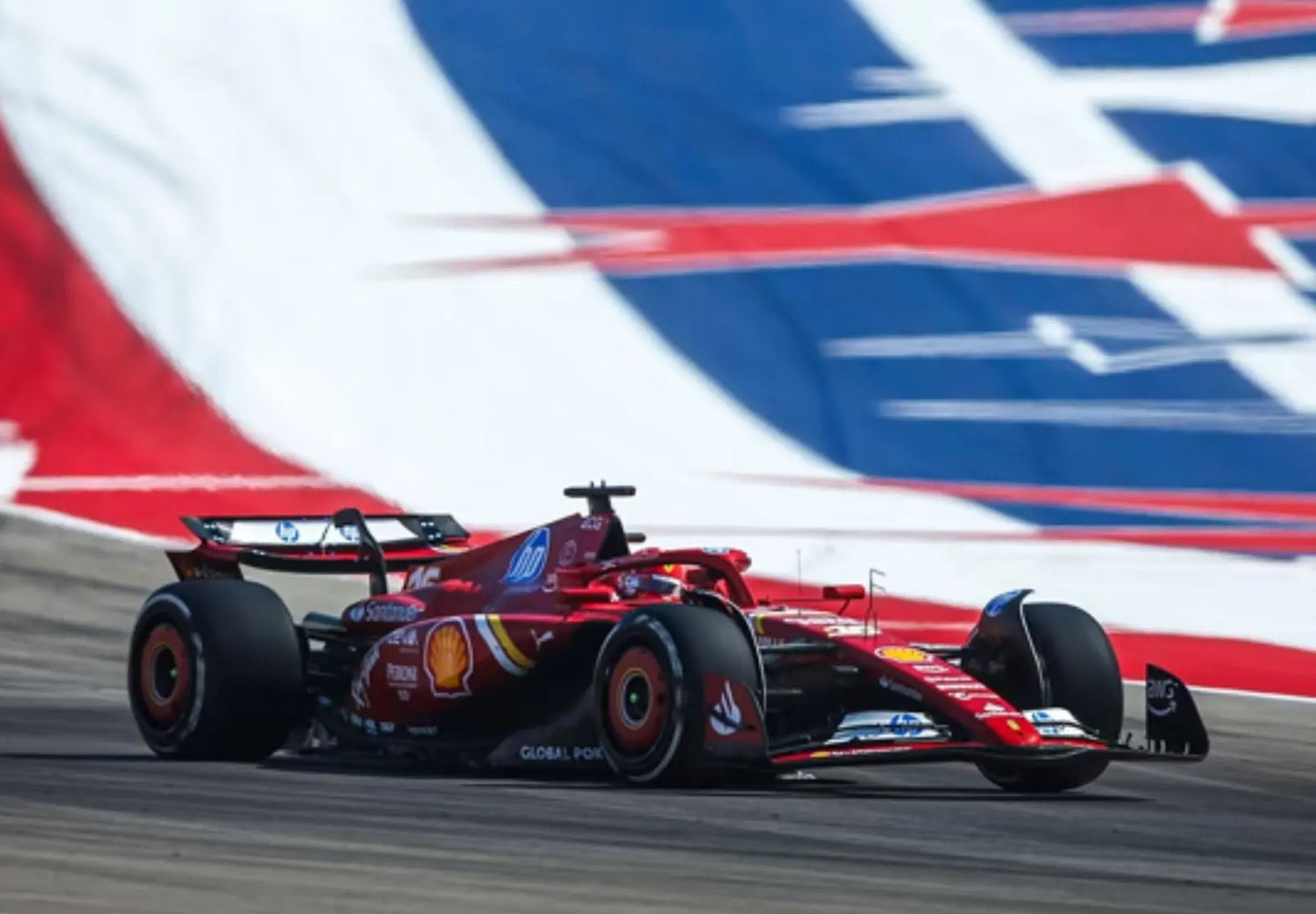 BBR 1/18 Ferrari SF24 F1 USA GP Austin Winner car Leclerc diecast - Polifoam Pack #BBR241816E - Racing Model Shop