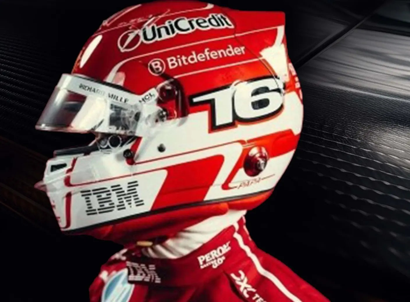 Mini Helmet Season 2025 - Charles Leclerc scale 1/2 helmet produced by Bell Helmets #CL2025 - Racing Model Shop