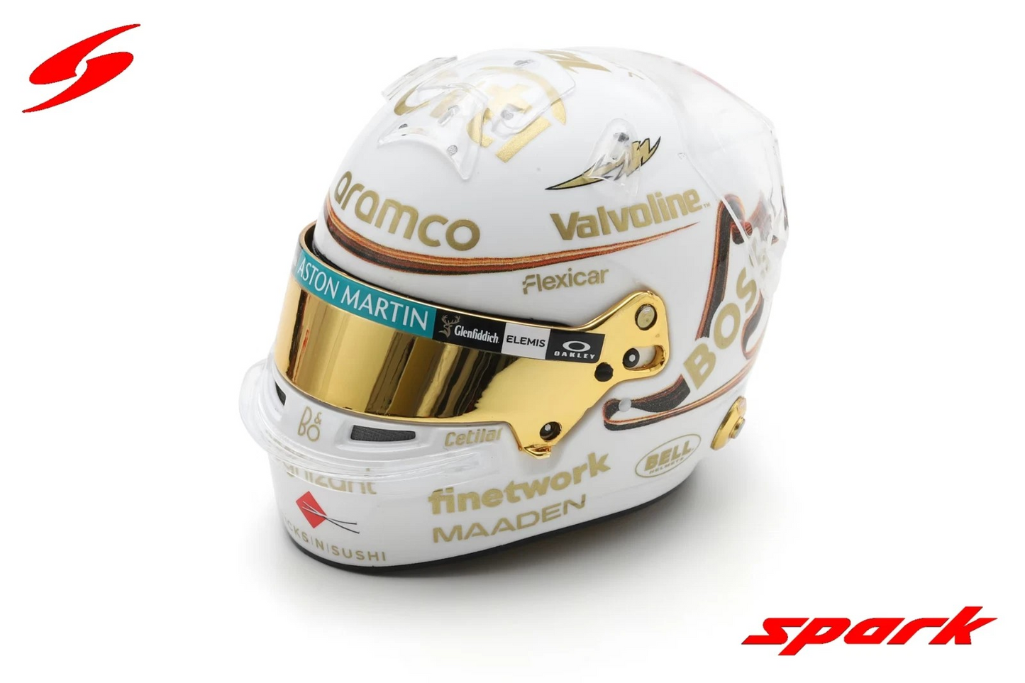Spark Models 2025 1/5 Scale F1 Replica Helmet Fernando Alonso Aston Martin Aramco F1 Team Chinese GP #5HF200