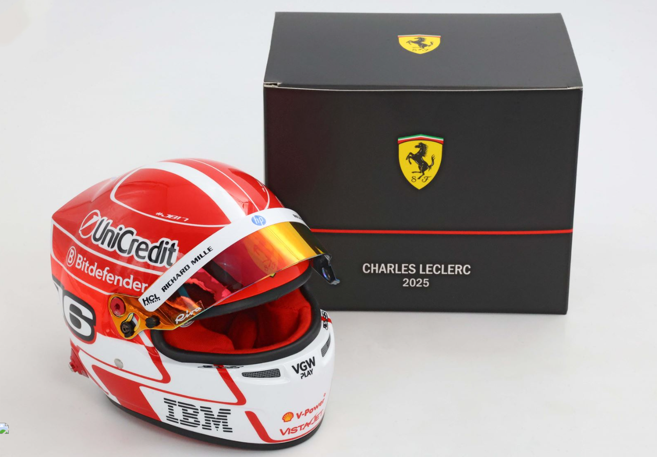 Casque Bell Charles Leclerc 2022 - Échelle 1/2 - Dédicacé - NEUF