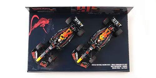 Minichamps 1/43 Red Bull Racing RB18 – 1-2 Finish Verstappen/Perez – Emilia Romagna GP 2022 - Racing Model Shop