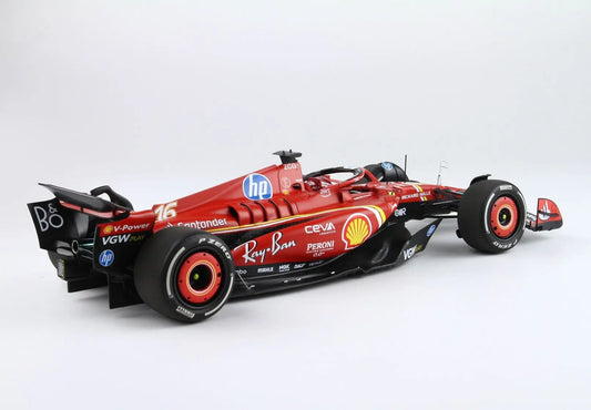 BBR 1/18 Ferrari F1 SF-24 #16 Charles Leclerc Winner Monaco GP 2024 Polifoam Packing - Racing Model Shop