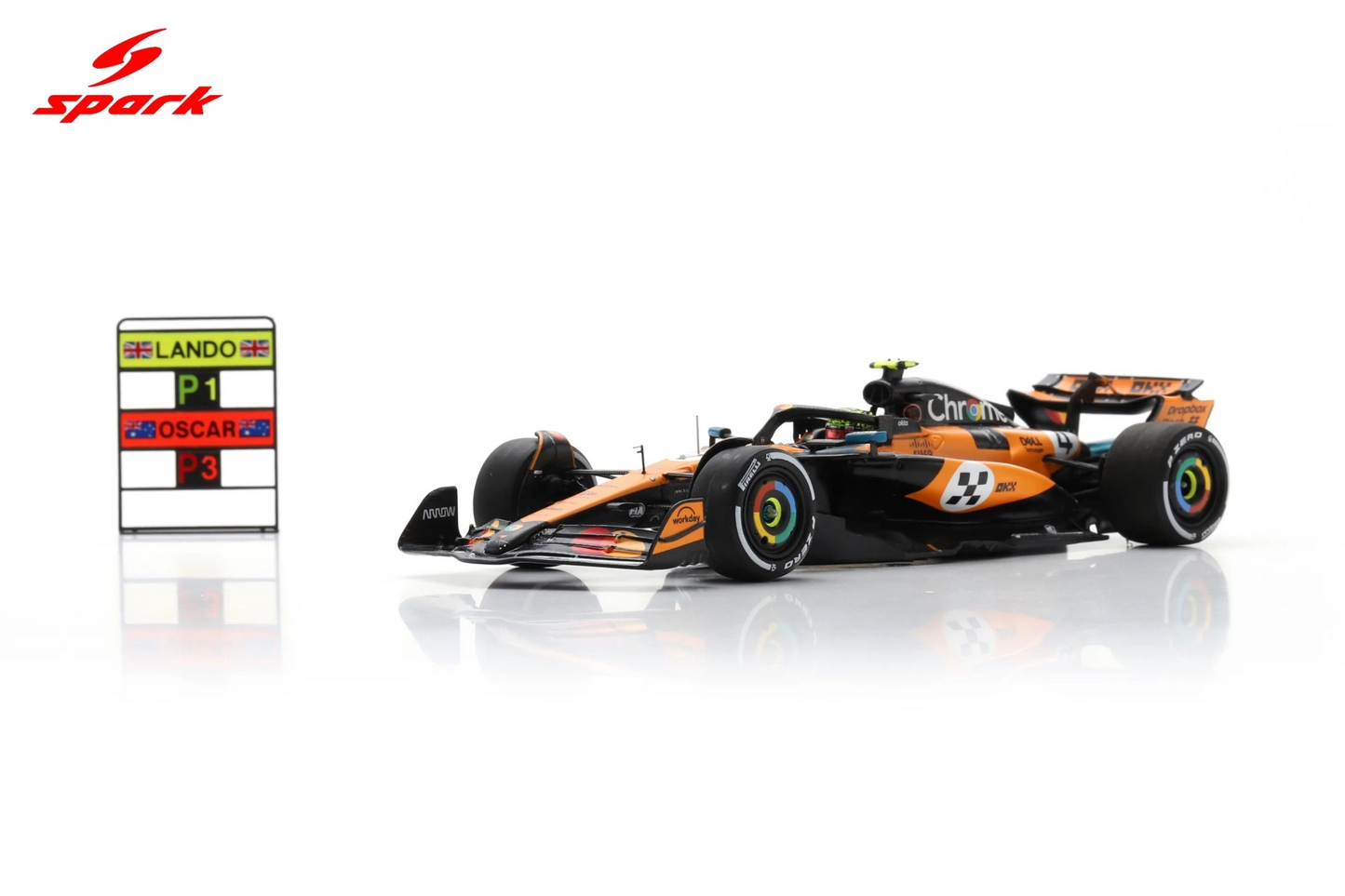Sparkmodel 1/43 McLaren MCL39 No.4 McLaren Formula 1 Team Winner Monaco GP 2025 Lando Norris