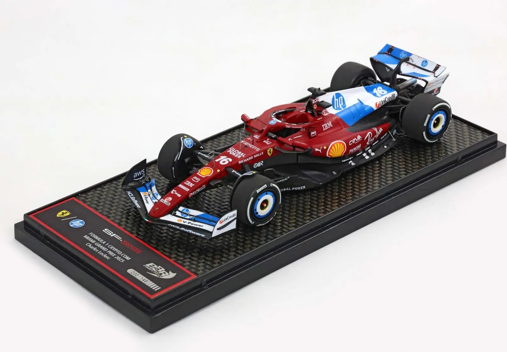 BBR Models 1/43 Ferrari SF25 F1 Miami GP Special Livery Charles Leclerc L.E 146 pieces BBR Models