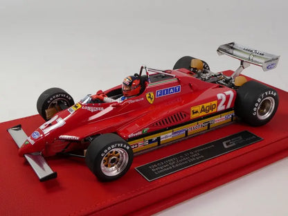 GP Replicas 1/18 Ferrari F1 126C2 #27 Belgium Zolder GP Belgium - Last Qualification - (With Pilot Figure) 1982 Gilles Villeneuve GP Replicas
