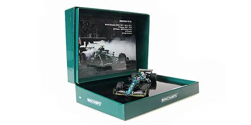Minichamps 1/43 Aston Martin F1 TEAM AMR22  Vettel Last Race ABU DHABI GP 2022  L.E. 105 pcs. Minichamps