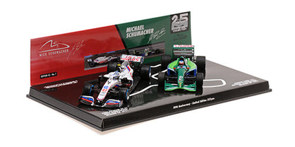 Minichamps 1/43 2 Car Set M Schumacher Belgian GP 1991 & 2021 image 0