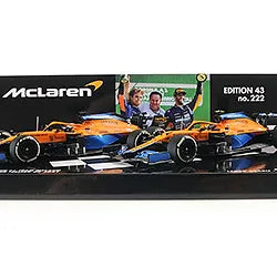 Minichamps 2 car set Mclaren Mcl35m 1-2 Finish Ricciardo/Norris Italian Gp 2021