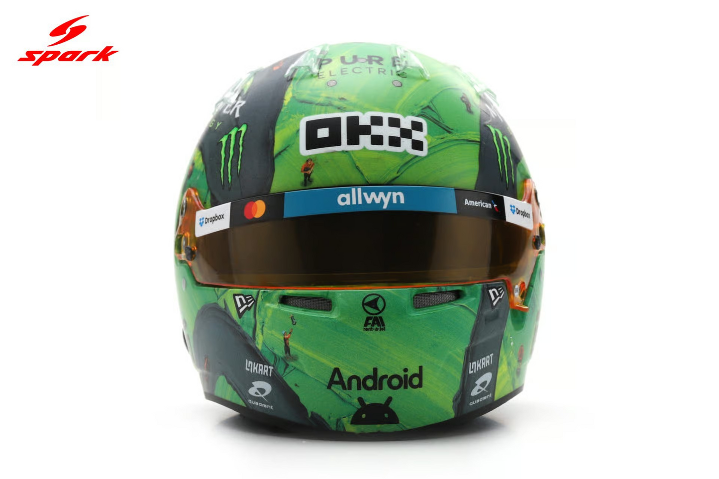 Spark Mini Helmet 1:5 Scale Lando Norris 2025 Las Vegas GP