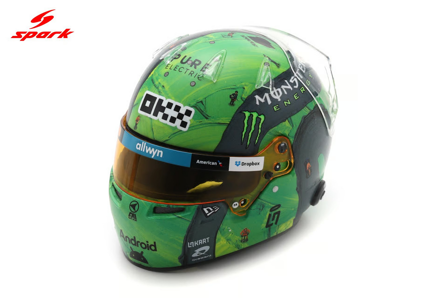 Spark Mini Helmet 1:5 Scale Lando Norris 2025 Las Vegas GP