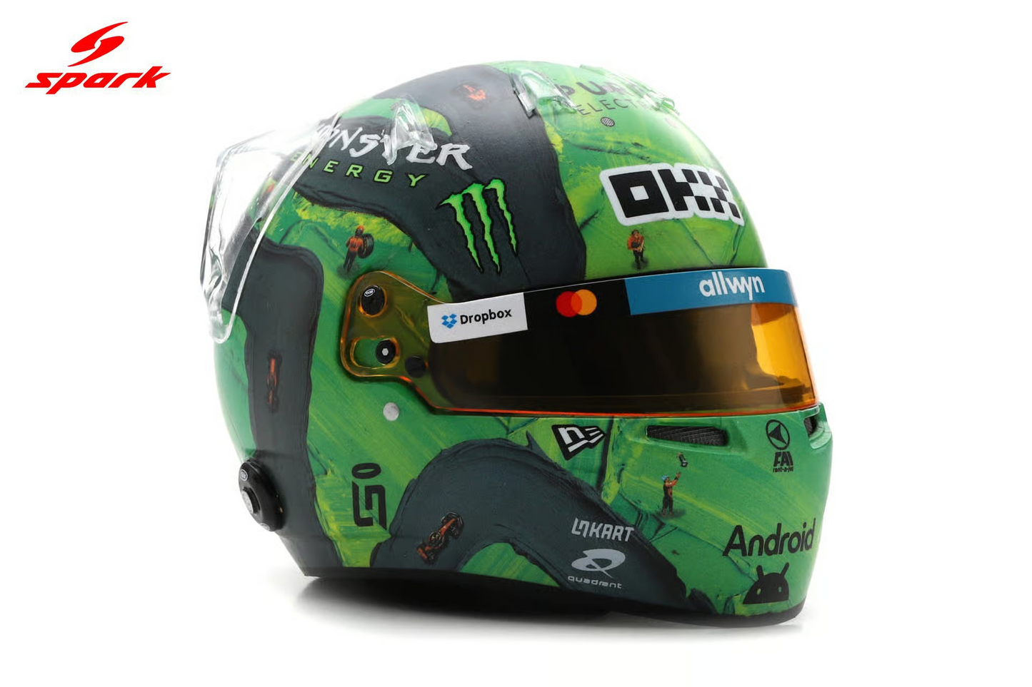 Spark Mini Helmet 1:5 Scale Lando Norris 2025 Las Vegas GP