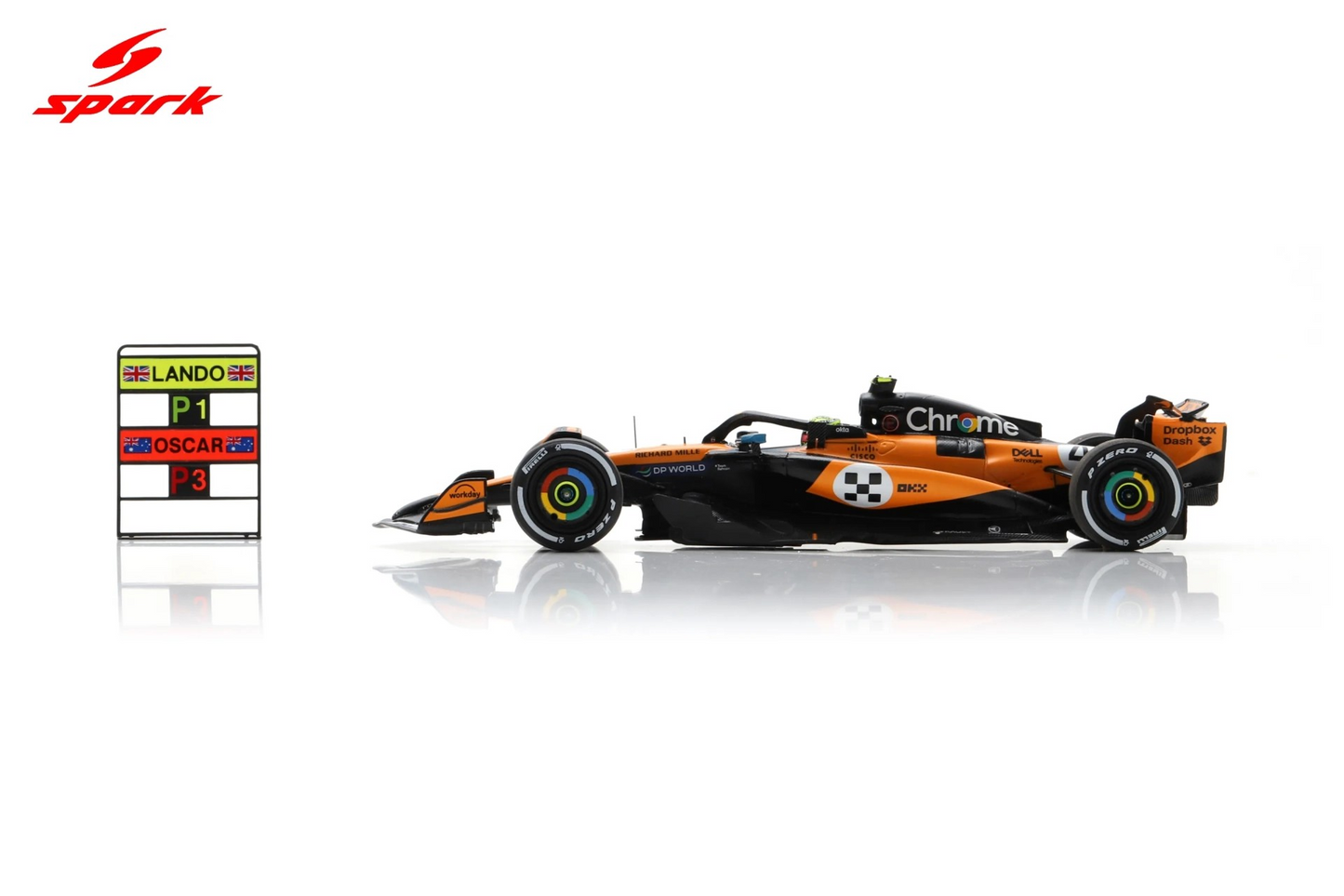 Sparkmodel 1/43 McLaren MCL39 No.4 McLaren Formula 1 Team Winner Monaco GP 2025 Lando Norris