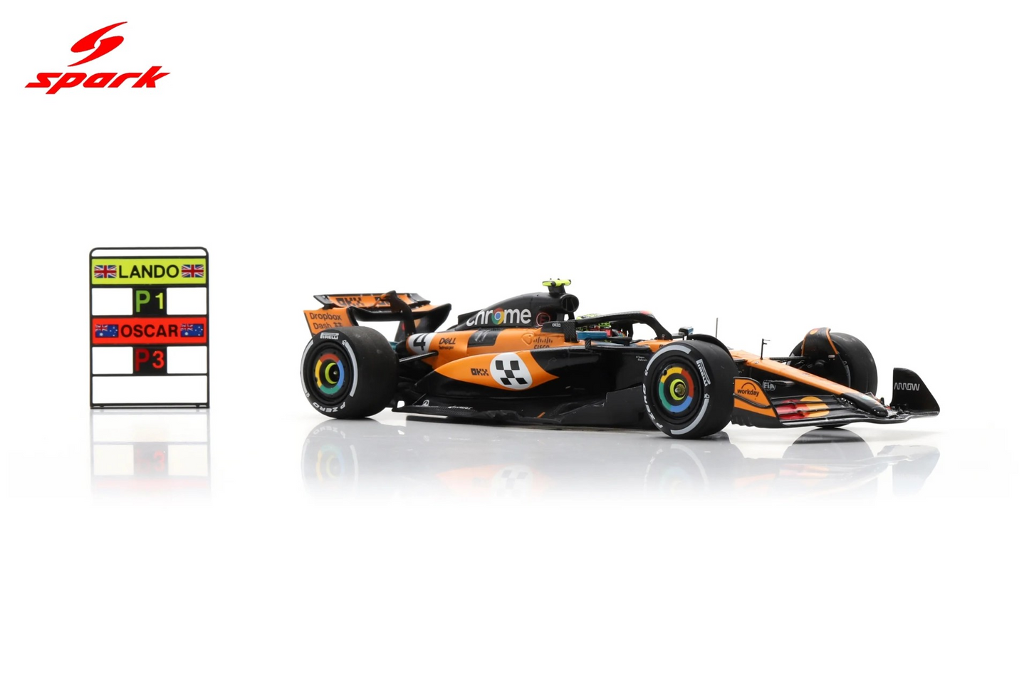 Sparkmodel 1/43 McLaren MCL39 No.4 McLaren Formula 1 Team Winner Monaco GP 2025 Lando Norris