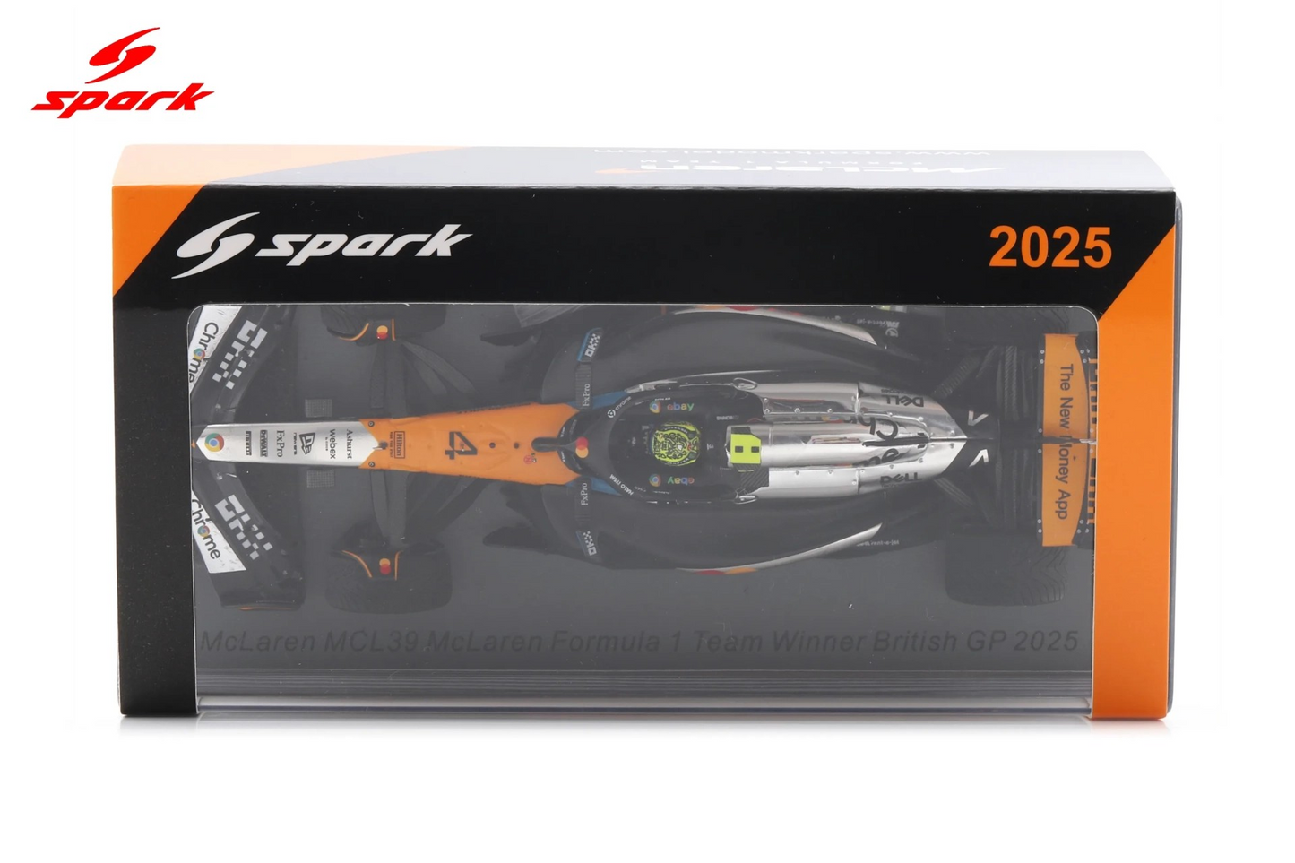 Sparkmodel 1/43 McLaren MCL39 No.4 McLaren Formula 1 Team Winner British GP 2025 Lando Norris