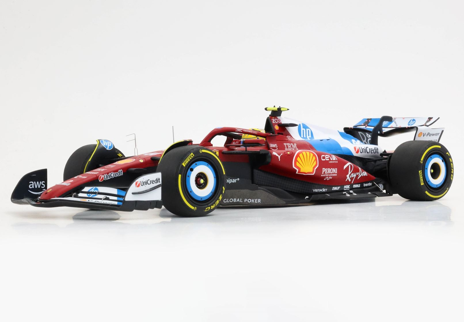 BBR Models 1/18 Ferrari SF25 F1 Miami GP Special Livery Lewis Hamilton - polyfoam package