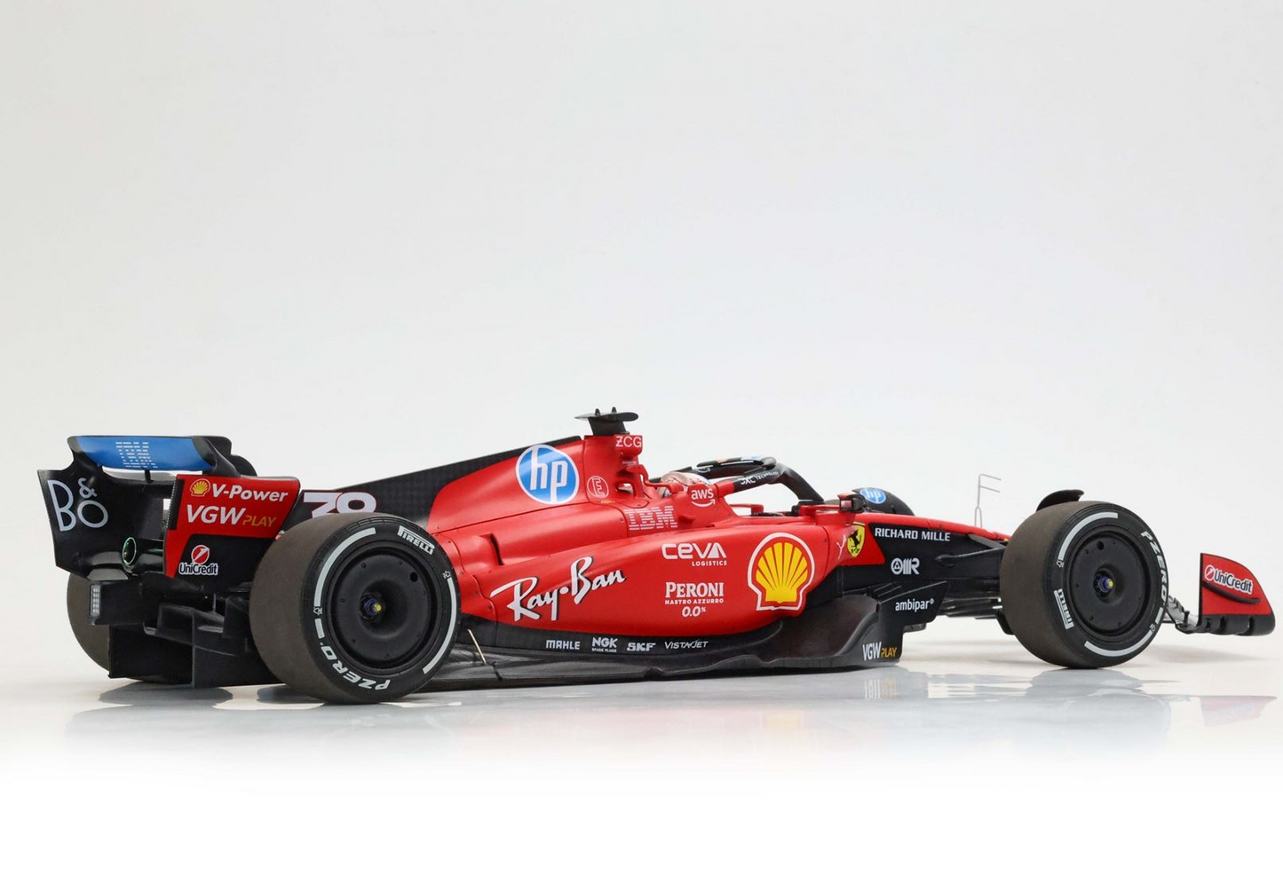 BBR Models 1/18 Ferrari SF-23 Fiorano Test 2025 #38 Zhou Guanyu Polyfoam Pack
