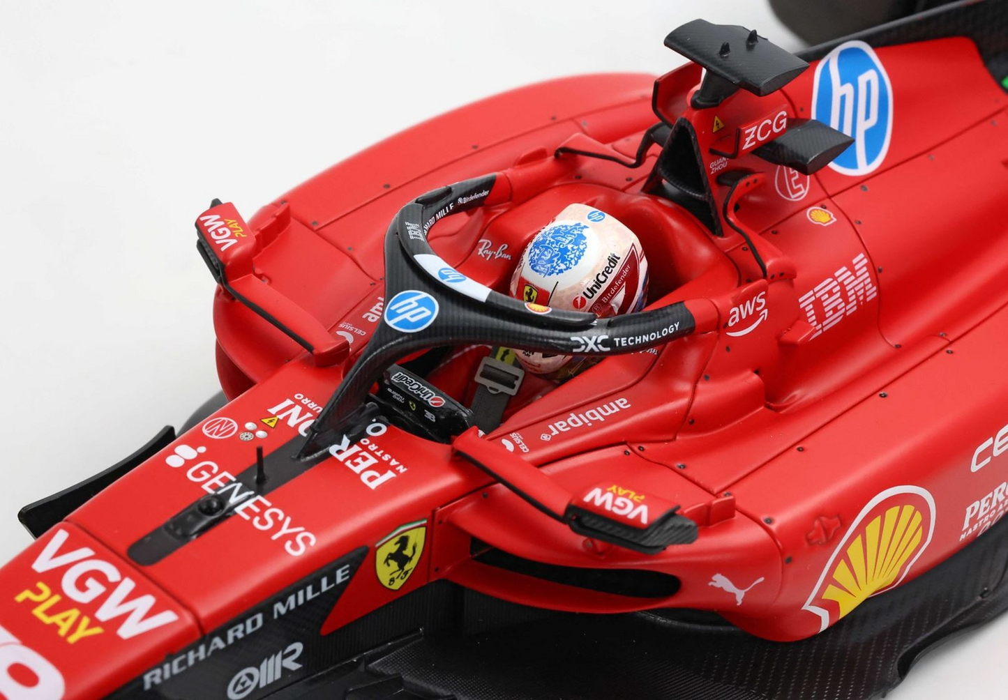 BBR Models 1/18 Ferrari SF-23 Fiorano Test 2025 #38 Zhou Guanyu Polyfoam Pack