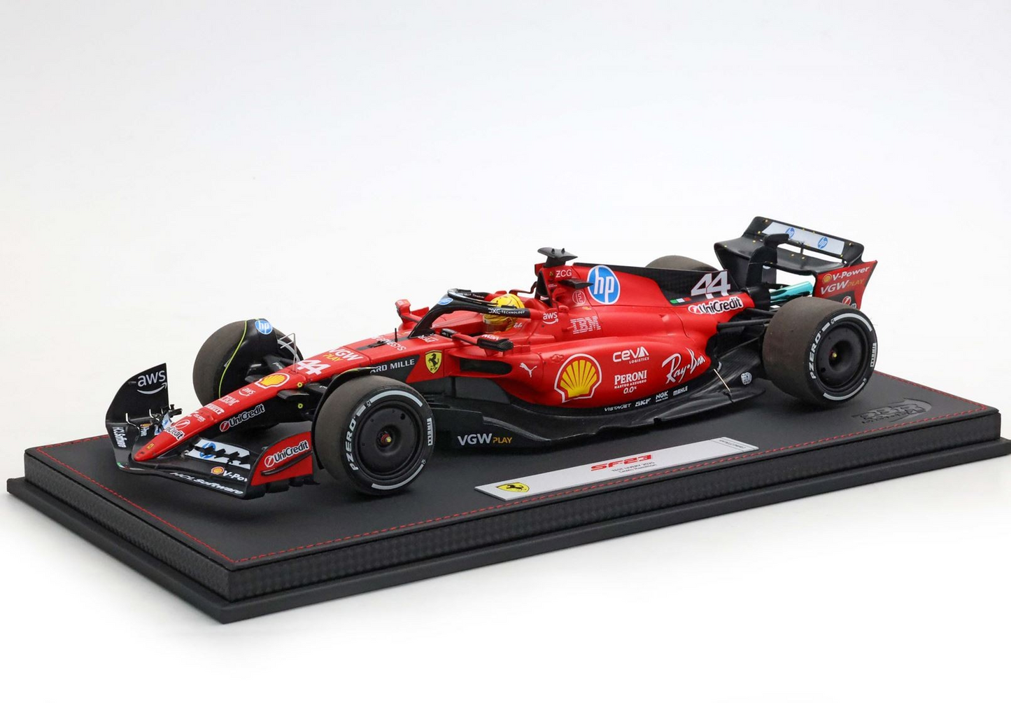 BBR Models 1/18 Ferrari SF-23 Fiorano Test 2025 Lewis Hamilton Luxury Pack
