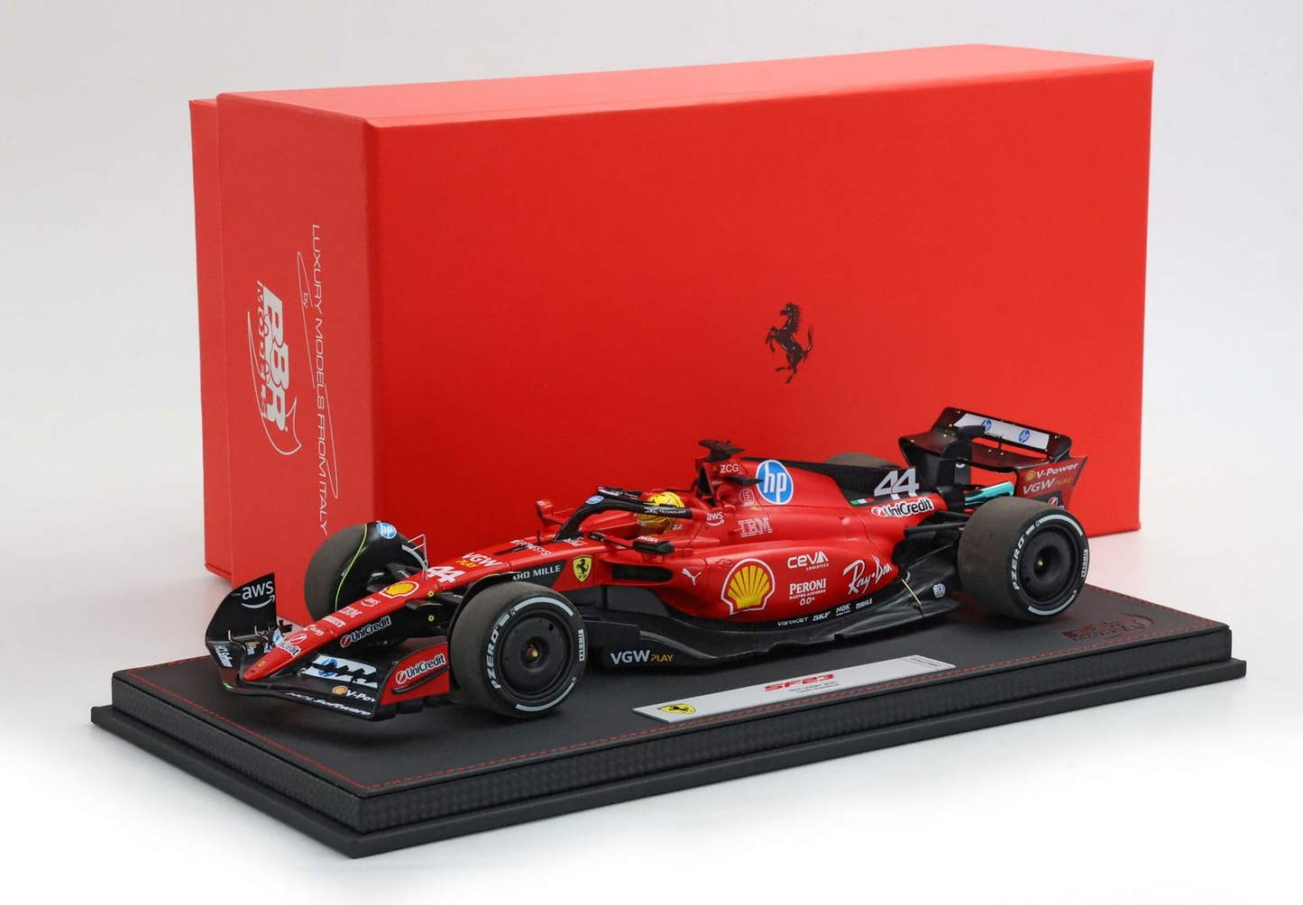 BBR Models 1/18 Ferrari SF-23 Fiorano Test 2025 Lewis Hamilton Luxury Pack