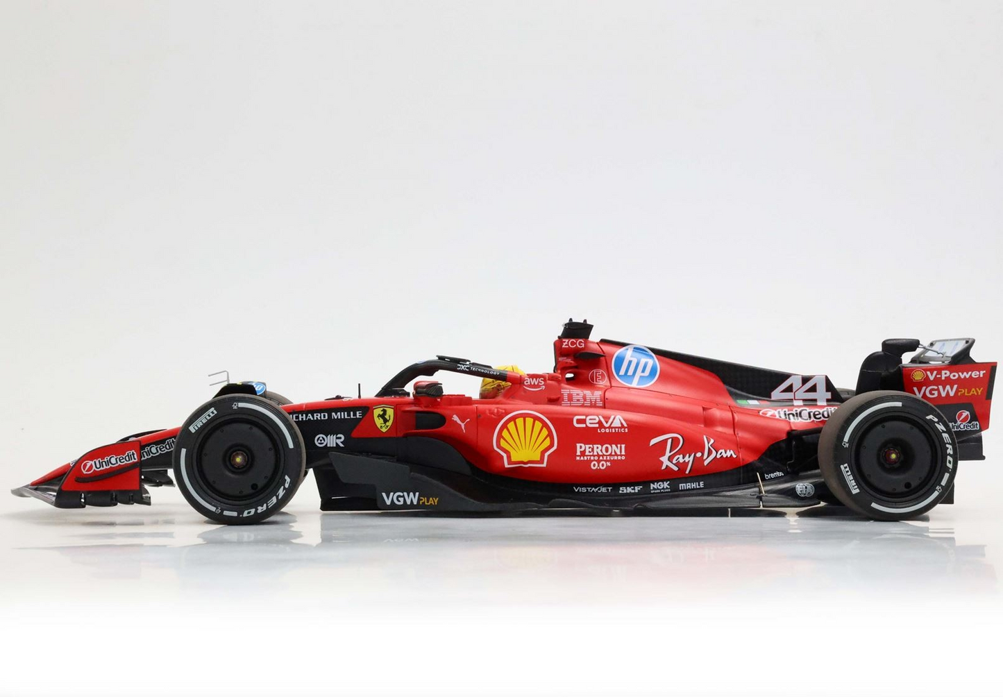 BBR Models 1/18 Ferrari SF-23 Fiorano Test 2025 Lewis Hamilton Polyfoam Pack