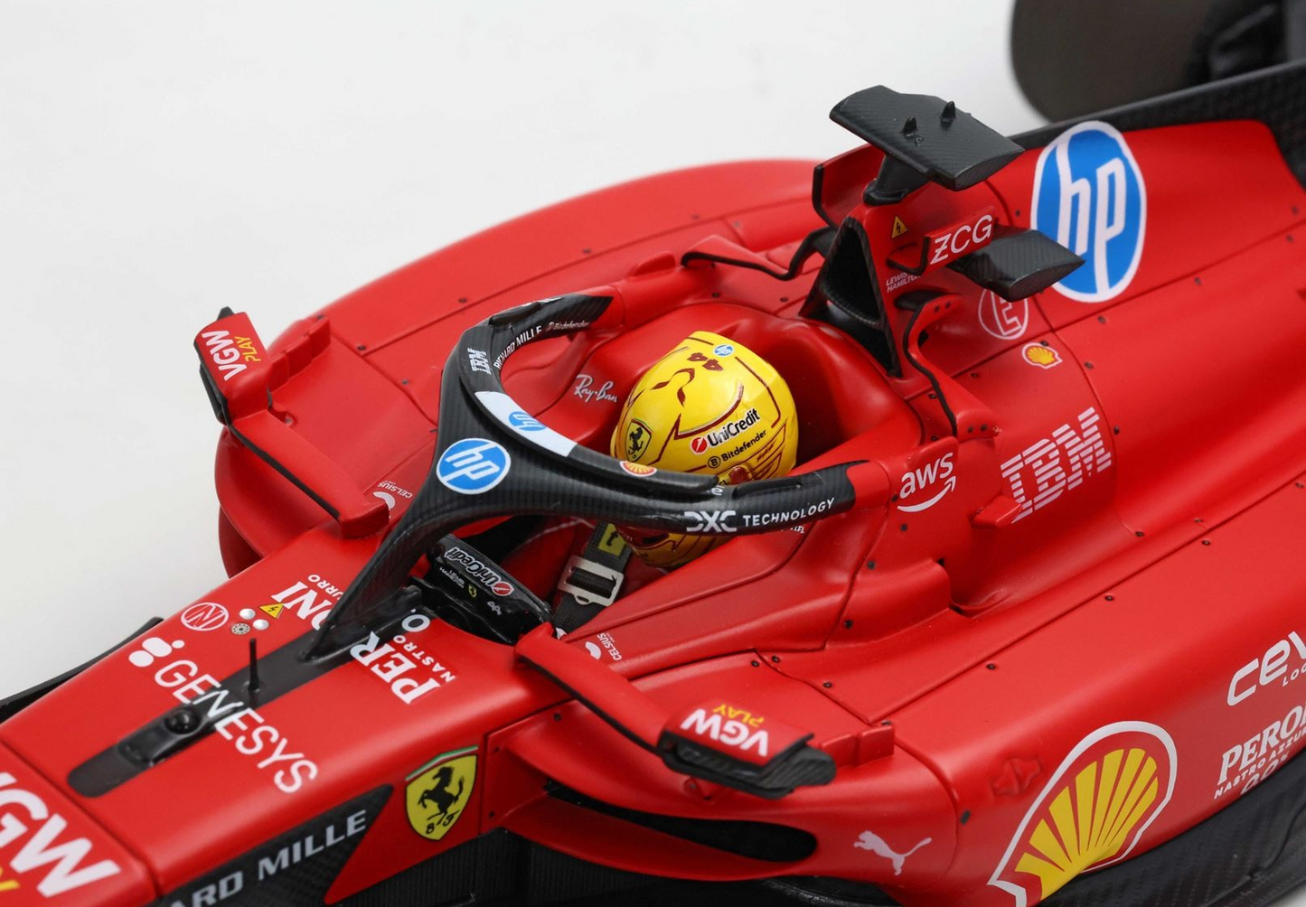 BBR Models 1/18 Ferrari SF-23 Fiorano Test 2025 Lewis Hamilton Polyfoam Pack