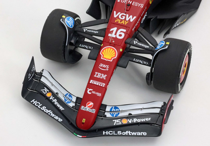 BBR Models 1/18 Ferrari SF-25 Monaco Livery For 75 Years With Shell Charles Leclerc 2nd Place Luxury Pack