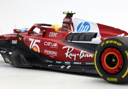 BBR Models 1/18 Ferrari SF-25 Monaco Livery For 75 Years With Shell Lewis Hamilton Polyfoam Packaging