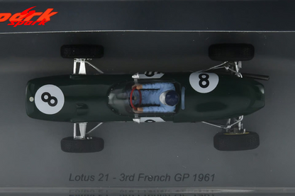 Sparkmodel 1/43 Lotus 21  #8 3rd French GP 1961 Jim Clark