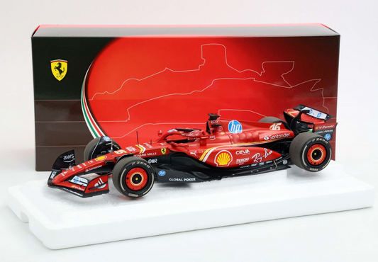 BBR 1/18 Ferrari SF24 F1 USA GP Austin Winner C Leclerc - Polifoam Pack - Racing Model Shop