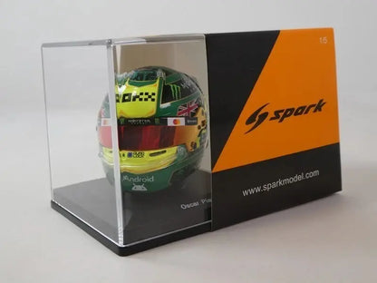 2025 Oscar Piastri McLaren F1 Team Australian GP F1 Replica Helmet 1:5 Scale by Spark #5HF207 - Racing Model Shop