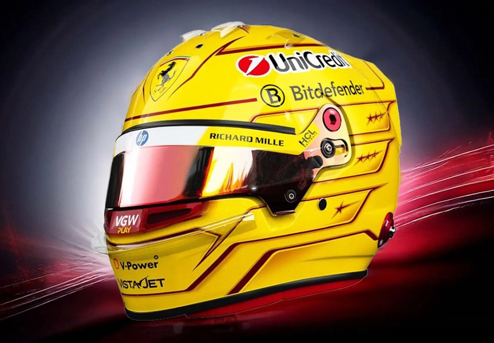 Mini Helmet Season 2025 - Lewis Hamilton scale 1/2 By BELL    LH2025 - Racing Model Shop
