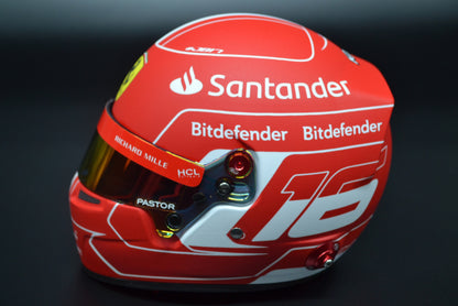 Charles Leclerc 2023 season 1/2 scale helmet from Bell Helmets