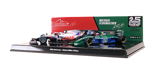 Minichamps 1/43 2 Car Set M Schumacher Belgian GP 1991 & 2021 image 1