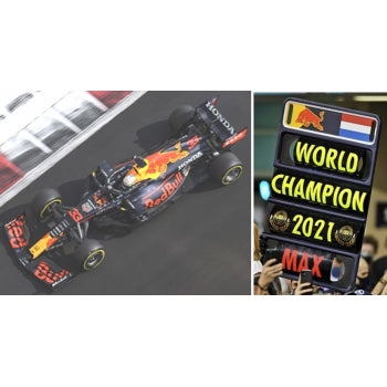 1/43 Red Bull Racing Honda RB16b Verstappen 2021 W/Pitboard