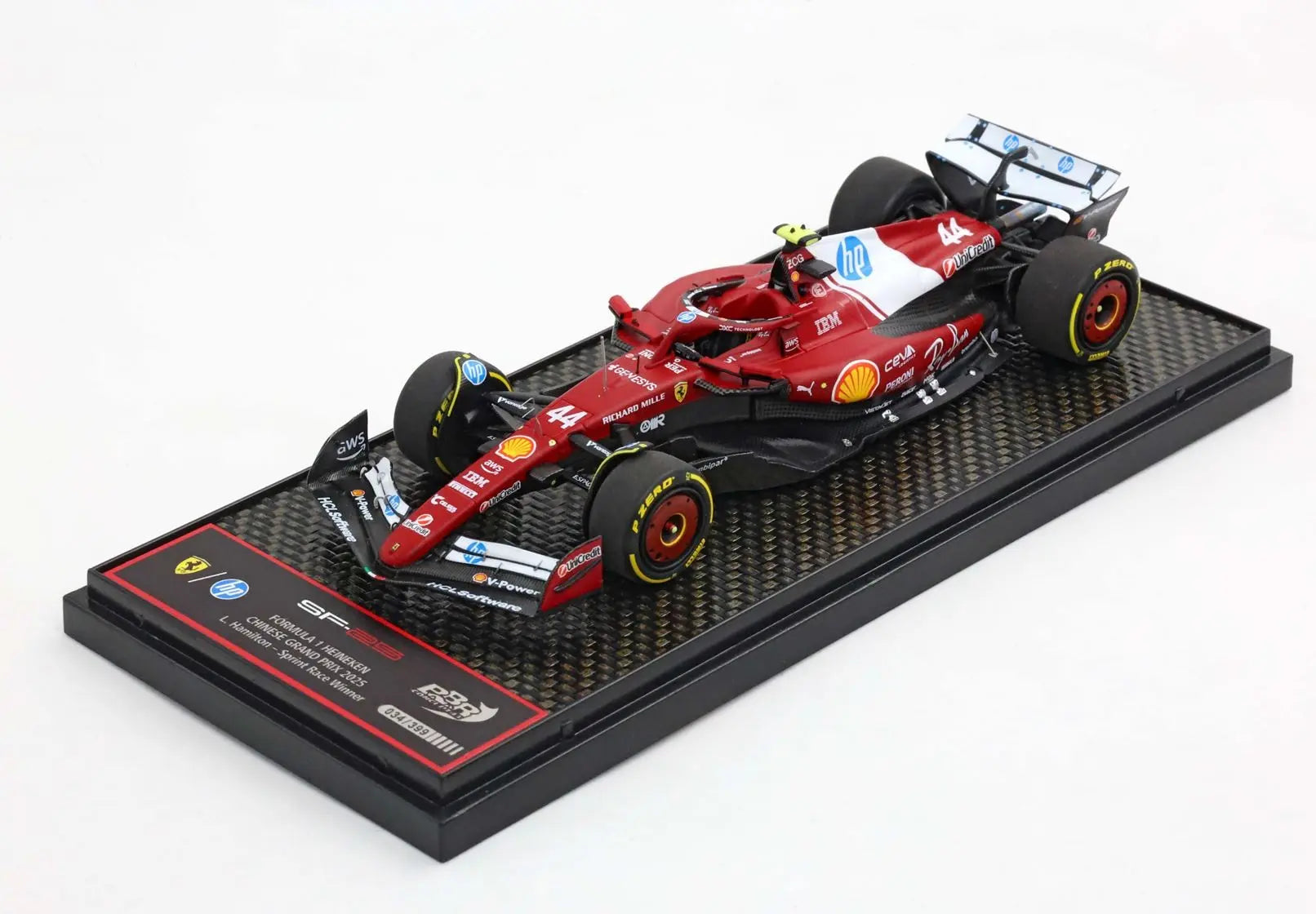 BBR Ferrari フェラーリ SF-25 1/43スケールモデル BBR Models 1:43 Ferrari SF-25 — Lewis Hamilton Winner China GP