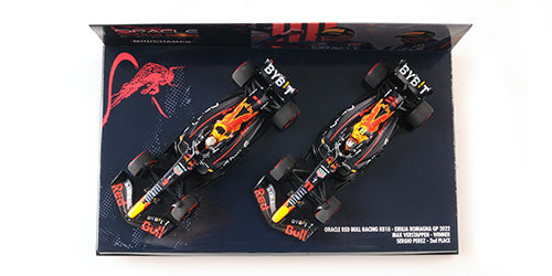 Minichamps 1/43 Red Bull Racing RB18 – 1-2 Finition Verstappen/Perez – GP d'Émilie-Romagne 2022