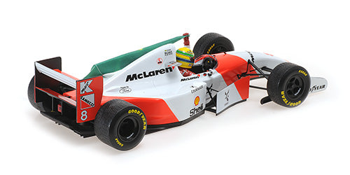 1/18 1993 McLaren MP4/8 #8 Ayrton Senna  Winner European GP with Flag