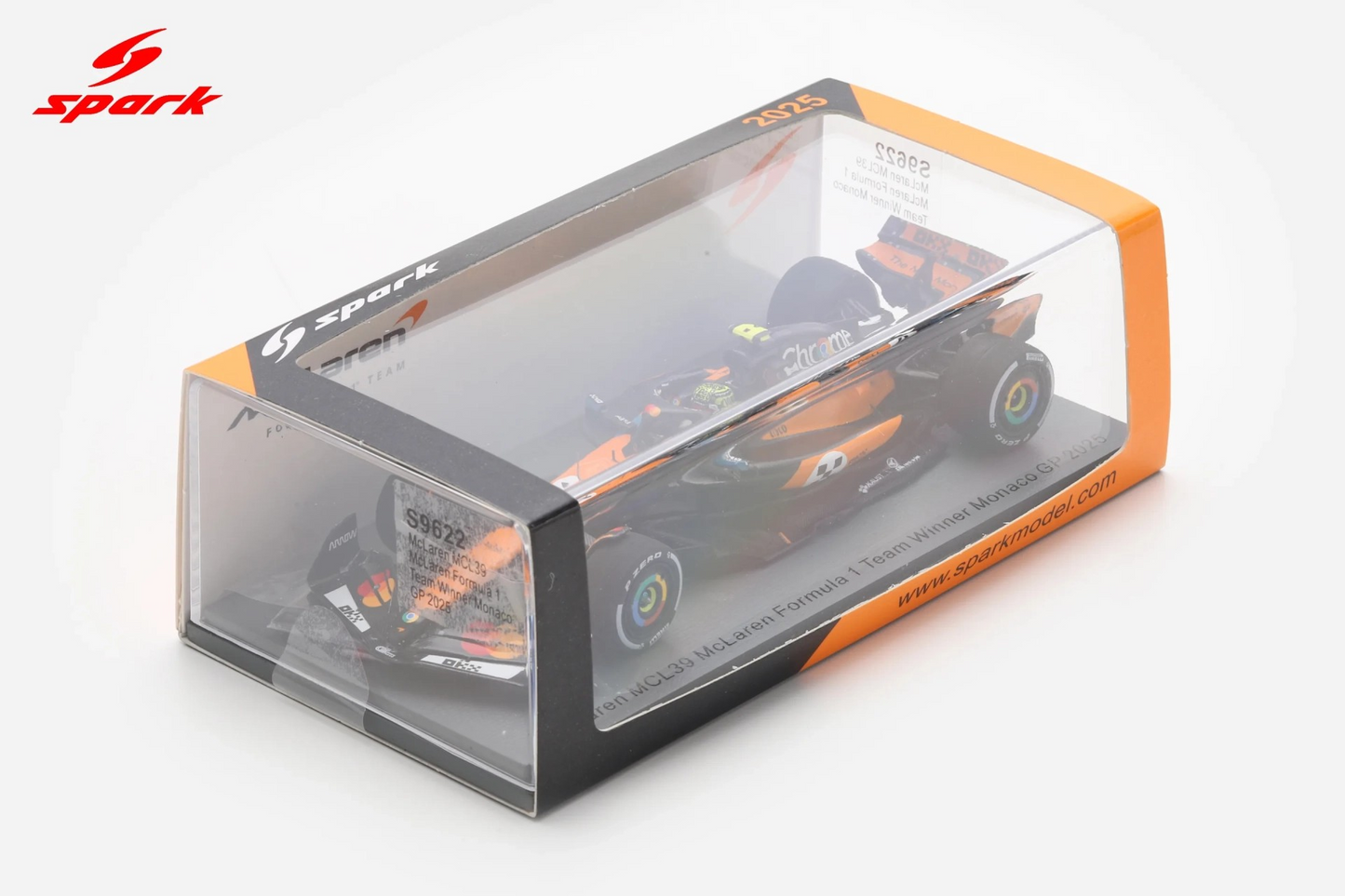 Sparkmodel 1/43 McLaren MCL39 No.4 McLaren Formula 1 Team Winner Monaco GP 2025 Lando Norris